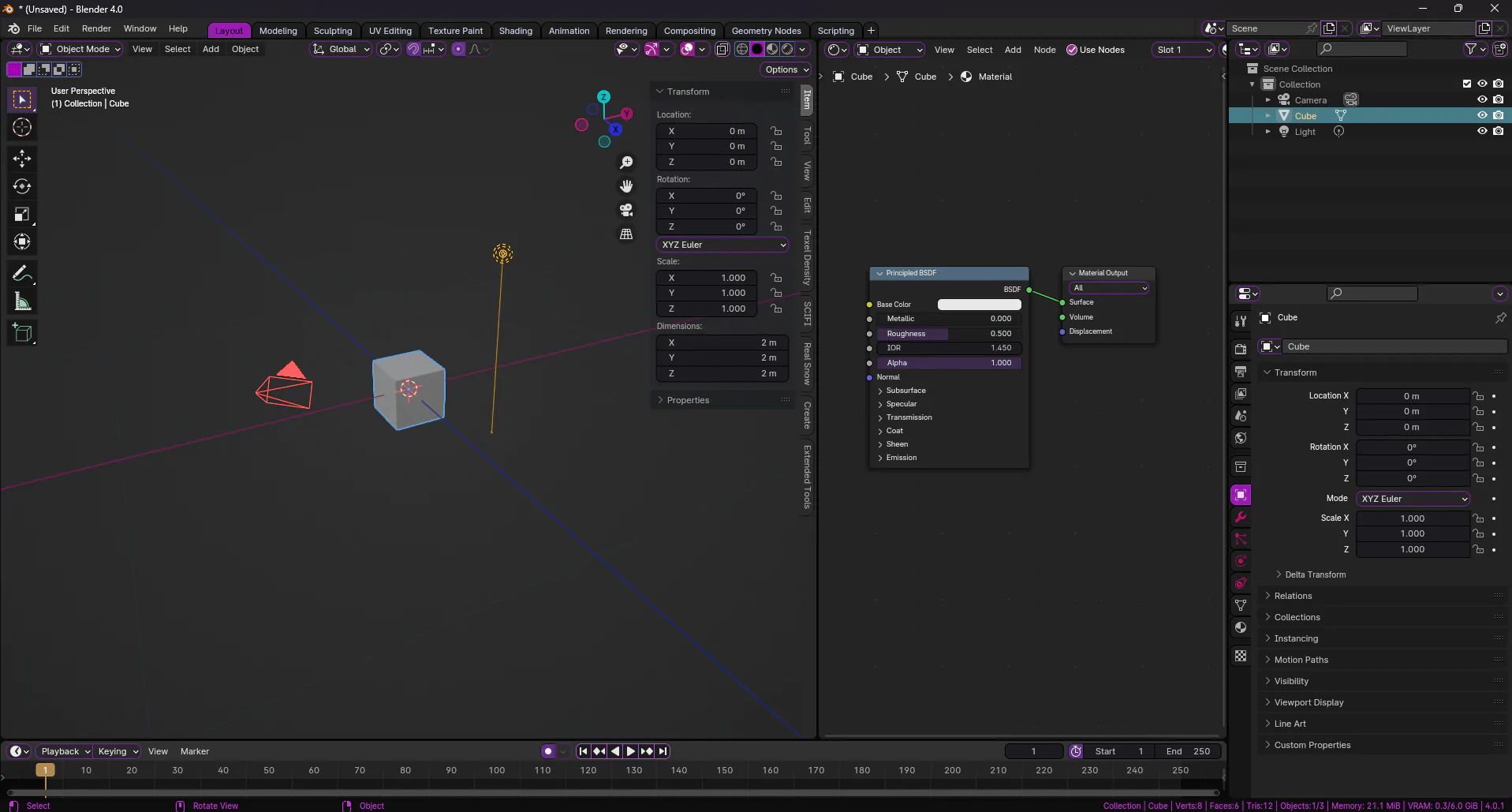 Интерфейс и навигация в Blender